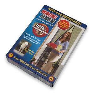 Magic Mesh Hands-Free screen door.